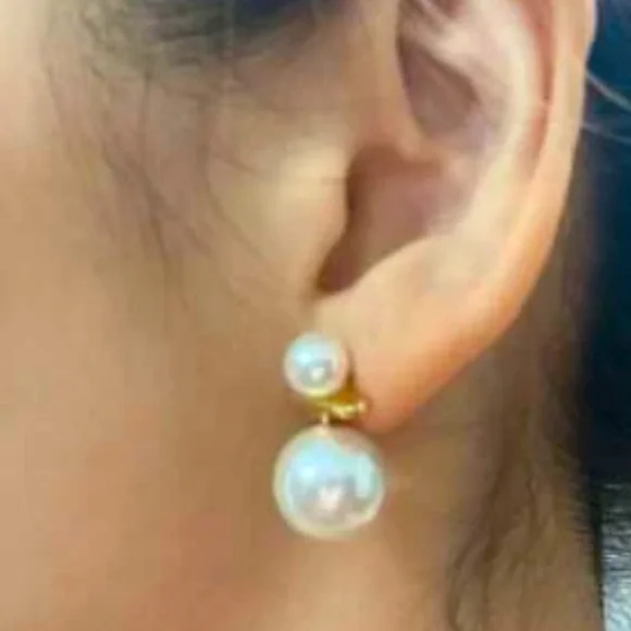 Multifunction Faux Pearl Earrings - Picture 6 of 7